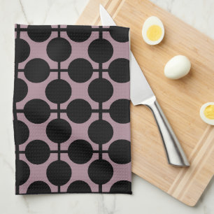 Linge De Cuisine brun noir poka dot vérifier la mode motif