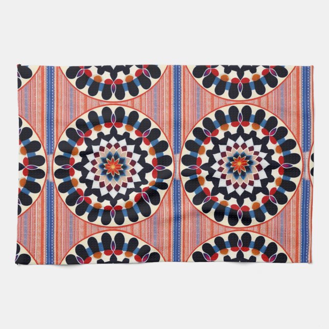 Linge De Cuisine Bruneval - Cercles multicolores (Horizontal)