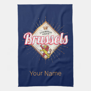 Linge De Cuisine Bruxelles Europe Capital Belgique Retro Lion Vinta