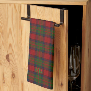 Linge De Cuisine Buccleuch Official Tartan avec monogramme / nom