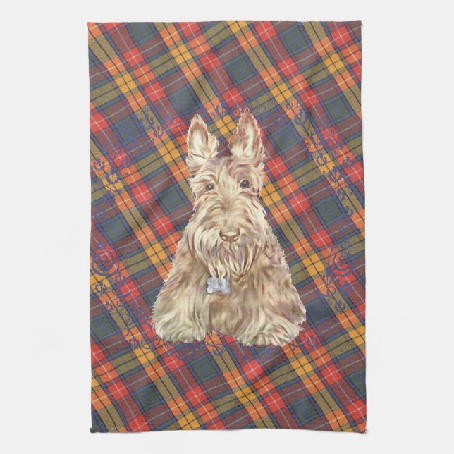 Linge De Cuisine Buchanan Tartan Scottie (Vertical)