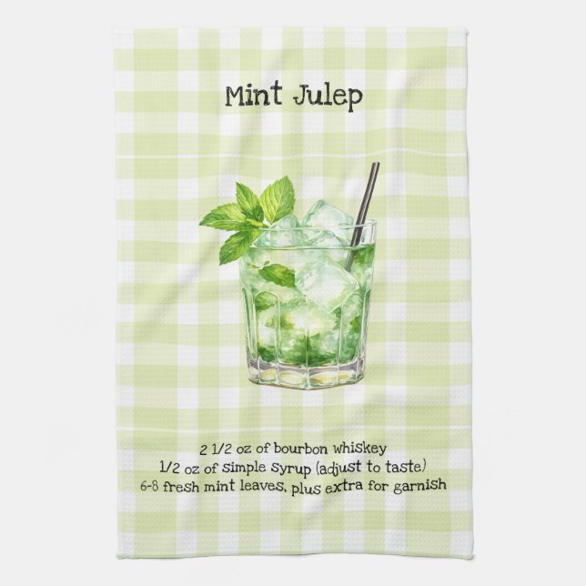 Linge De Cuisine Buffalo Check Mint Julep Bar | (Vertical)