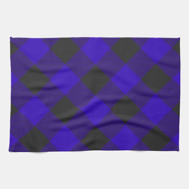 Linge De Cuisine Buffalo Plaid Royal Blue Check (Horizontal)