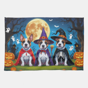 Linge De Cuisine Bull Terrier Chiens Citrouille Halloween Funny