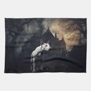 Linge De Cuisine Bull Terrier Halloween effroi