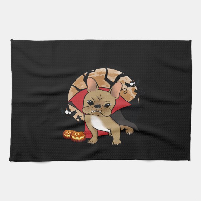 Linge De Cuisine Bulldog | Kine Frenchie Witch (Horizontal)