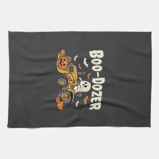 Linge De Cuisine Bulldozer fantôme de Halloween Boo-Dozer Design_1