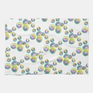Linge De Cuisine Bulles de savon arc-en-ciel Iridescentes