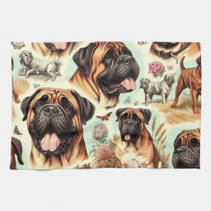 Linge De Cuisine Bullmastiff vintage sans chaîne