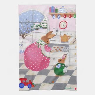 Linge De Cuisine Bunny Baking Cookies Kitchen Towel