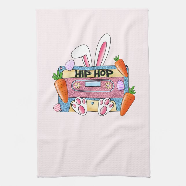 Linge De Cuisine Bunny de bande de cassette Hip hop (Vertical)