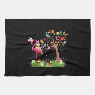 Linge De Cuisine Bunny Flamingo Easter   Cute Flamingo Lovers