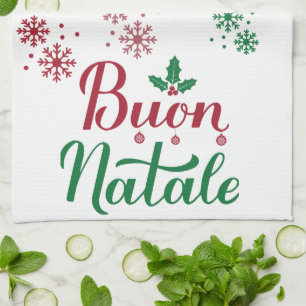 Linge De Cuisine Buon Natale Italien Joyeux Noël