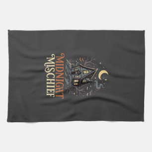 Linge De Cuisine Cabane de sorcière éclairée par la lune d'Hallowee