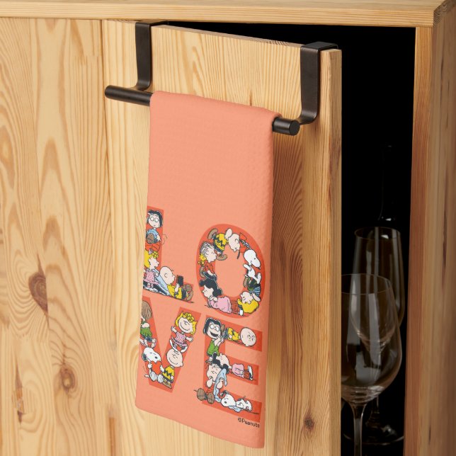 Linge De Cuisine cacahuètes - AMOUR (Pliage en tiers)