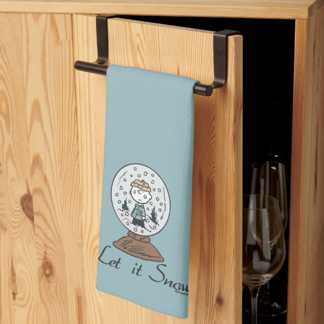 Linge De Cuisine cacahuètes | Charlie Brown Snow Globe (Pliage en tiers)