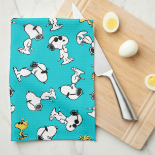 Linge De Cuisine cacahuètes   Snoopy & Lunettes de soleil Motif