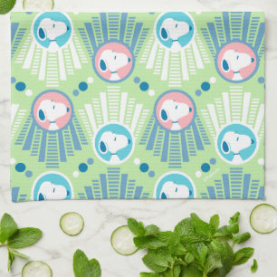 Linge De Cuisine cacahuètes   Snoopy Mint Green Deco Dreams Motif