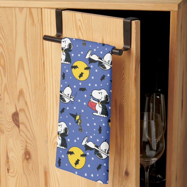 Linge De Cuisine cacahuètes | Snoopy Vampire Motif (Pliage en tiers)