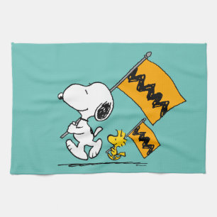 Linge De Cuisine cacahuètes   Snoopy & Woodstock
