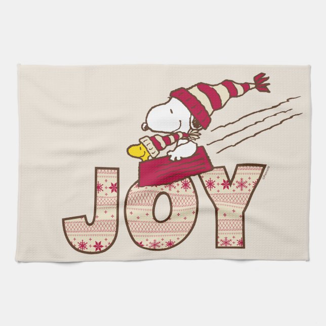 Linge De Cuisine cacahuètes | Snoopy & Woodstock Joy Sled Ride (Horizontal)