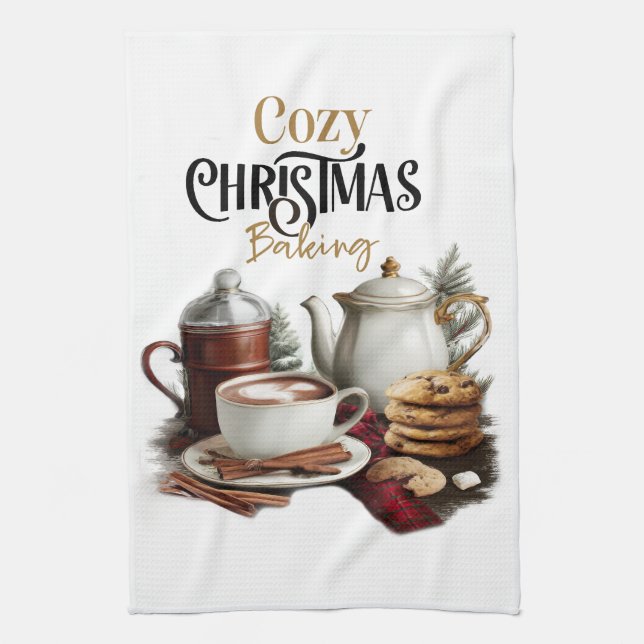 Linge De Cuisine Cacao chaud et cookie (Vertical)
