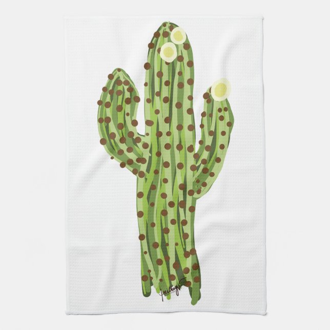 Linge De Cuisine Cactus de floraison de Saguaro (Vertical)