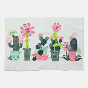 Linge De Cuisine Cactus Vert