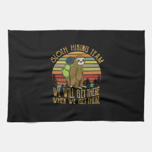 Linge De Cuisine Cadeau Camper Équipe Vintage de Randonnée Sloth