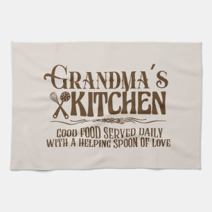 Linge De Cuisine Cadeau de cuisine en mots pour grand-mère mignonne