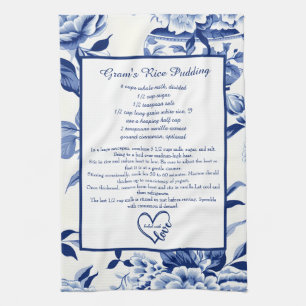 Linge De Cuisine Cadeau de famille personnalisé Blue Chinoiserie