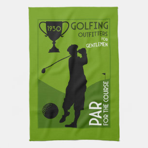 Linge De Cuisine Cadeau de golf Vintage