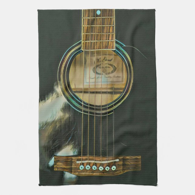 Linge De Cuisine cadeau de guitare classique pour papa (Vertical)