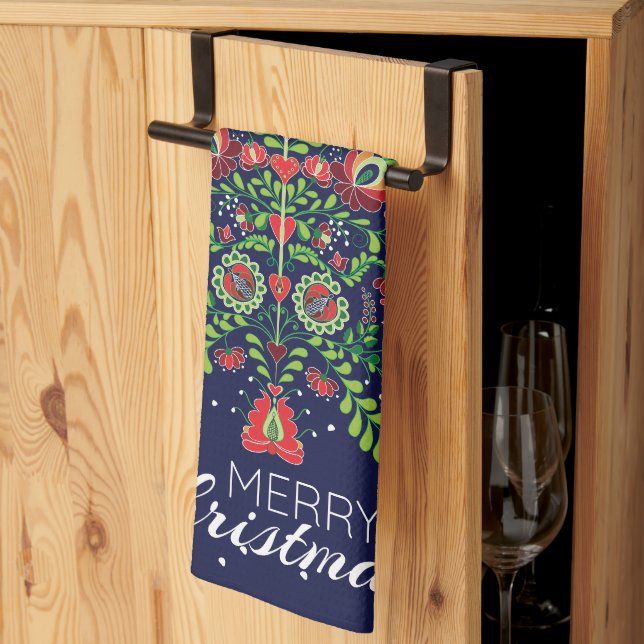 Linge De Cuisine Cadeau de Noël (Pliage en tiers)