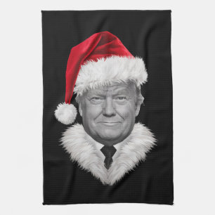 Linge De Cuisine Cadeau de Noël de Donald Trump Chapeau de Père Noë