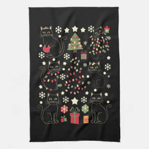 Linge De Cuisine Cadeau de Noël pour amateur de chats pour propriét