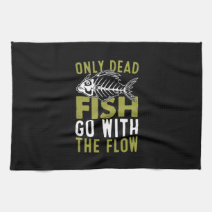 Linge De Cuisine Cadeau de pêcheur Poisson Suivez Le Courant