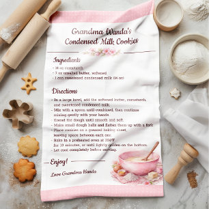 Linge De Cuisine Cadeau de recette de cuisine florale vintage