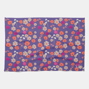 Linge De Cuisine Cadeau Floral Moderne Pour Son + Initiales Personn