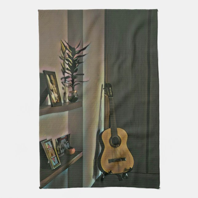 Linge De Cuisine cadeau guitariste cool (Vertical)