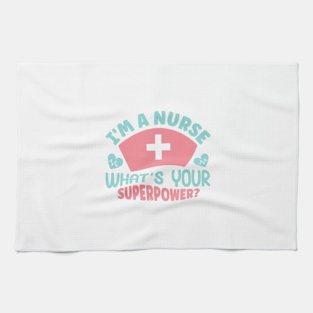 Linge De Cuisine Cadeau infirmière | Je Suis Infirmière (Horizontal)
