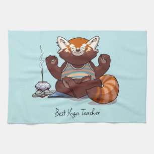 Linge De Cuisine Cadeau Meilleur Professeur de Yoga avec Oeuvre d'A
