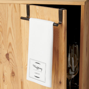 Linge De Cuisine Cadeau Personnalisé Élégant de Mariage Moderne sur