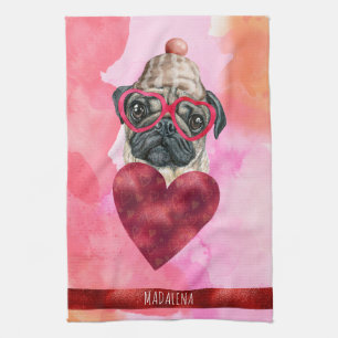 Linge De Cuisine Cadeau personnalisé Saint-Valentin rose pour amate