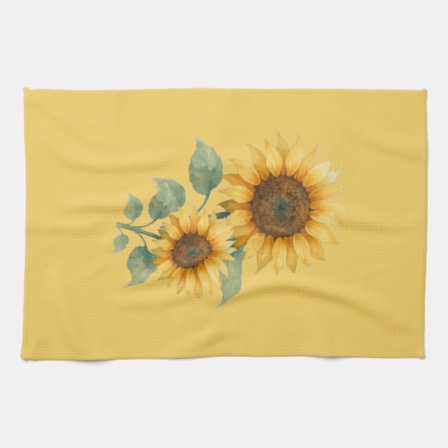 Linge De Cuisine Cadeau pour les amateurs de tournesols (Horizontal)
