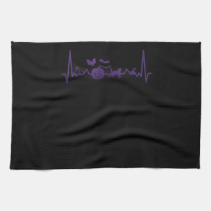 Linge De Cuisine Cadeau Spider Halloween drôle de ligne Heartbeat