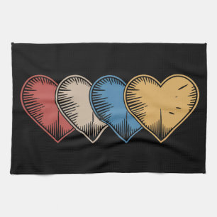 Linge De Cuisine Cadeau vintage de la Saint-Valentin rétro cool ave