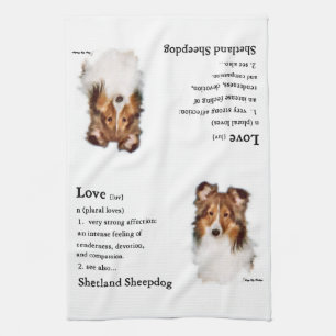 Linge De Cuisine Cadeaux d'amants de Sheltie de chien de berger de
