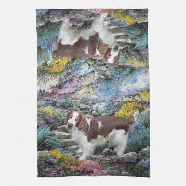 Linge De Cuisine Cadeaux d'art espagnol Welsh Springer (Vertical)
