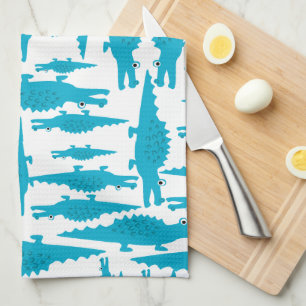 Linge De Cuisine Cadeaux de Baby Shower pour Bébé Alligator Moderne